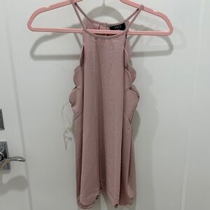 VICI Dusty Blush Scallop Halter Blouse